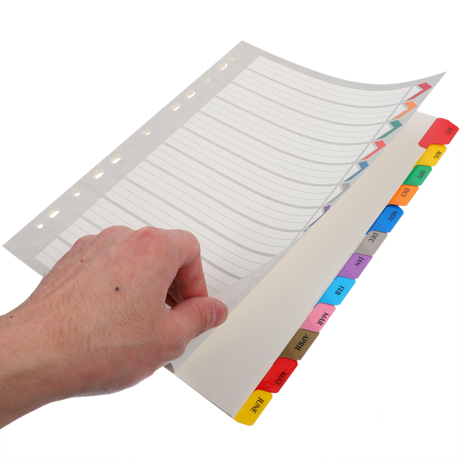 Index Tab Divider - 12Sheets Binder Dividers Tabs Sturdy Index