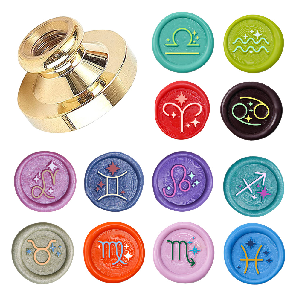 Wax Seal Stamp Kit - Zodiac Signs Wax Seal Stamp, Wax