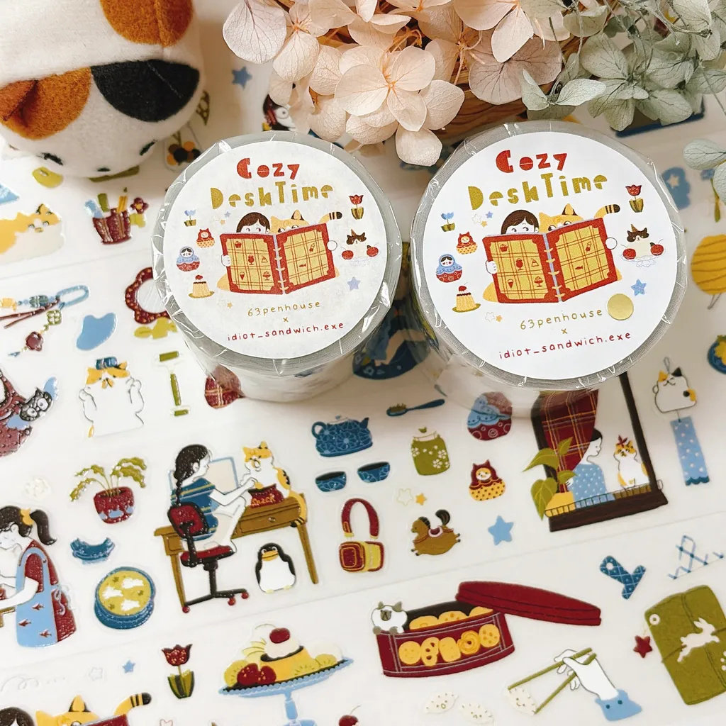 Washi Tape Set - 63penhouse Vintage Starry Whisper Cozy Desk