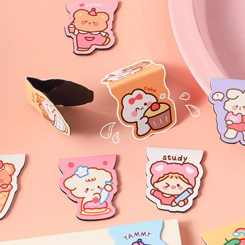 5pcs Cute Cartoon Bear Magneti - Bookmark Magnetic Clip recension och pris