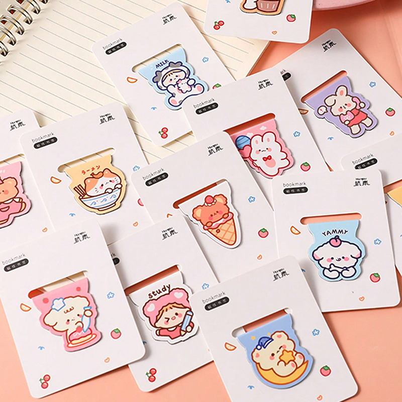 5pcs Cute Cartoon Bear Magneti - Bookmark Magnetic Clip recension och pris