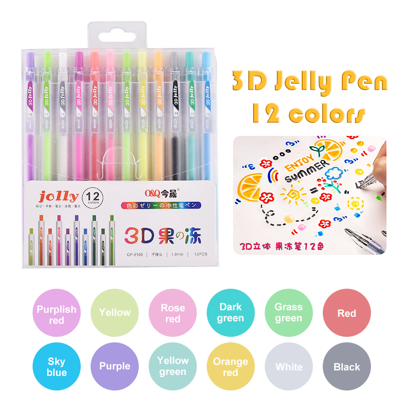 3D Three-dimensional Jelly Pen - Gel Ink Pen Set recension och pris