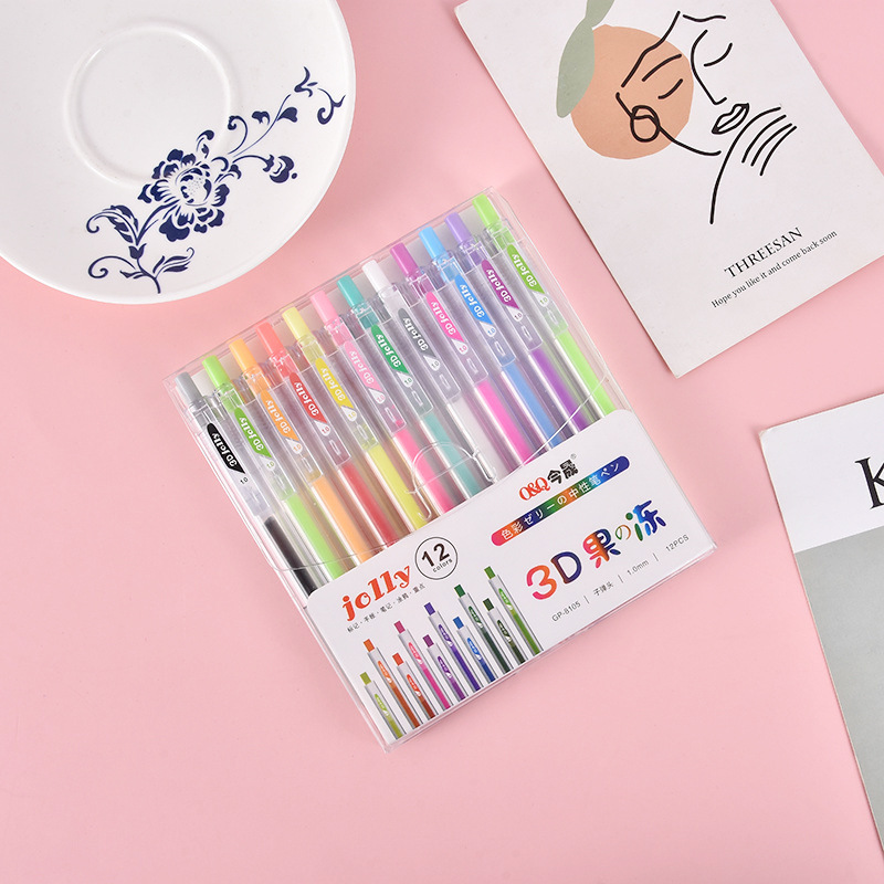 3D Three-dimensional Jelly Pen - Gel Ink Pen Set recension och pris