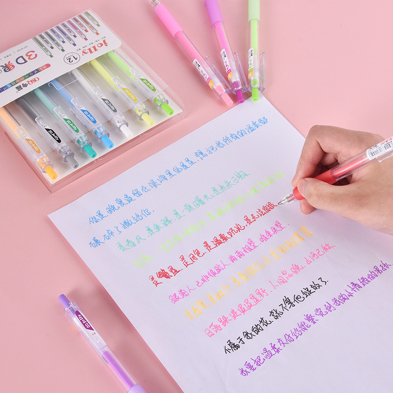 3D Three-dimensional Jelly Pen - Gel Ink Pen Set recension och pris