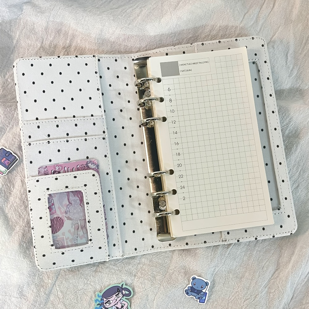 A6 Polka Dot Cloth Binder Note - Graph Paper Pad recension och pris