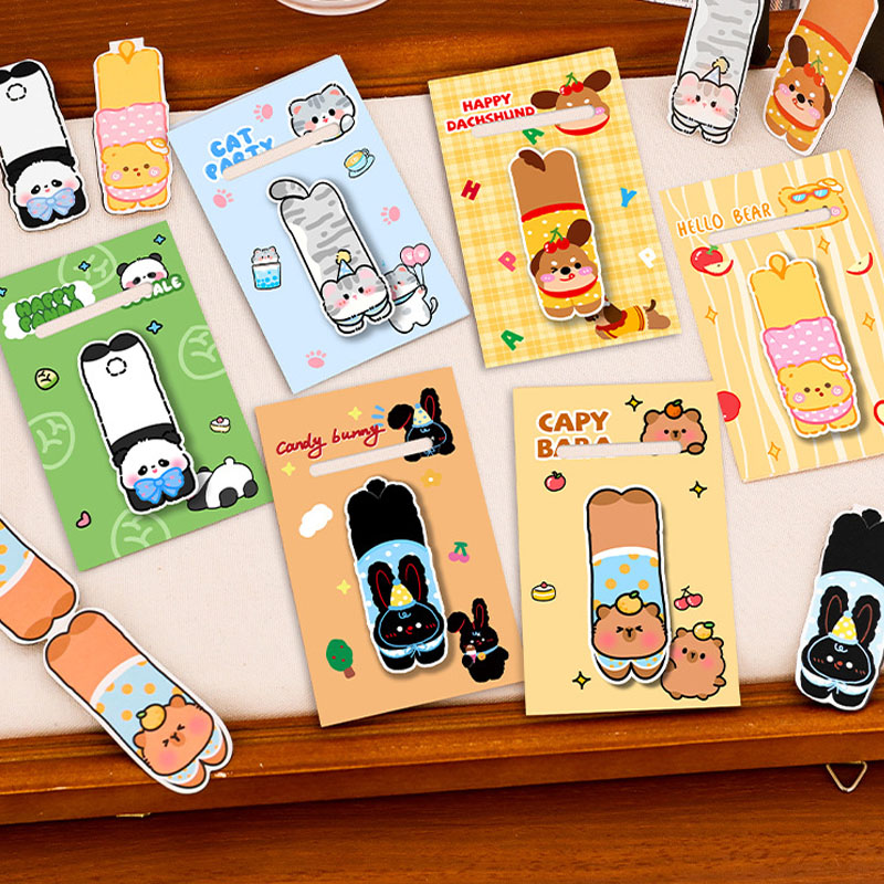 6pcs Kawaii Cute Animal Magnet - Bookmark Magnetic Clip recension och pris
