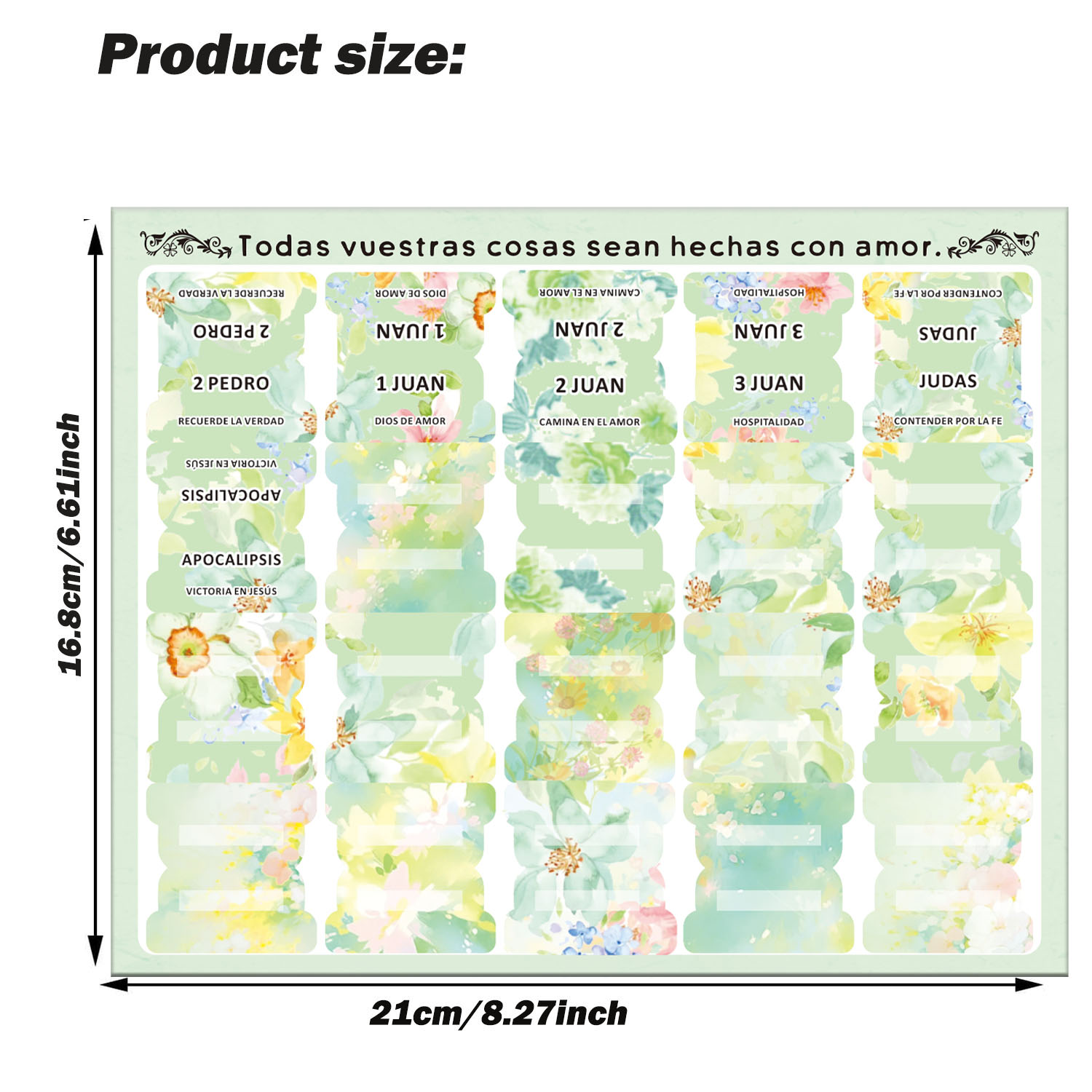 80pcs Spanish Bible Tabs-Soul  - Index Tab Divider recension och pris