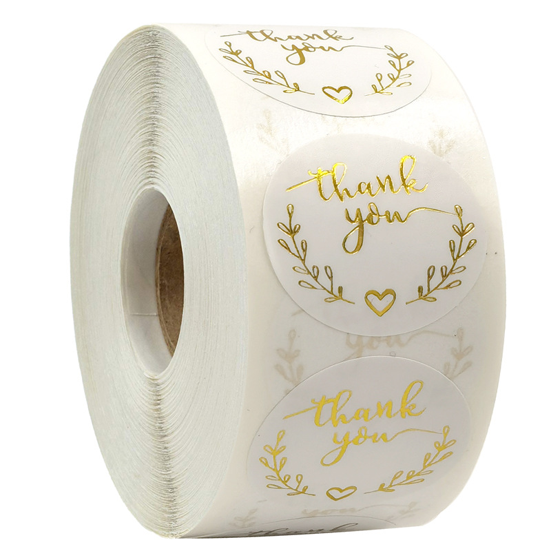 100-500pcs Gold Thank You Stic - Stationery Supply Business recension och pris