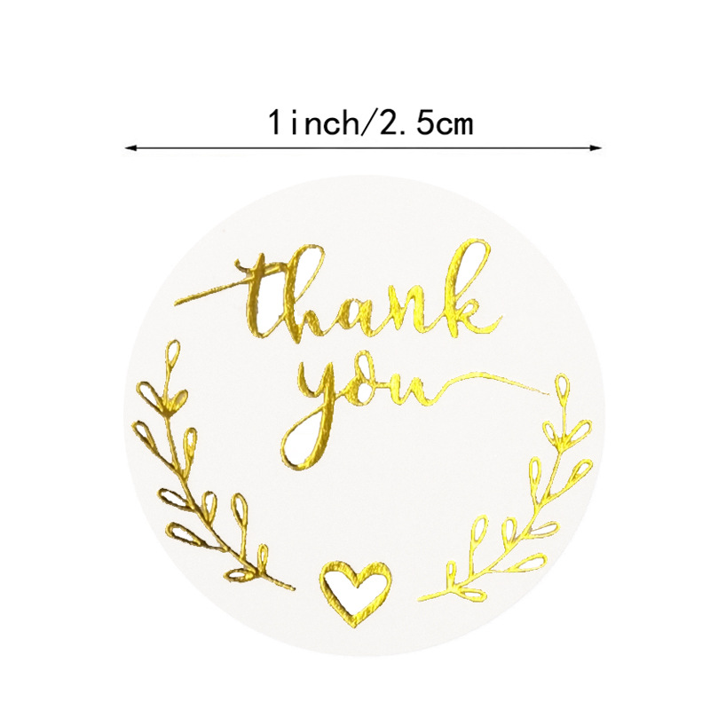 100-500pcs Gold Thank You Stic - Stationery Supply Business recension och pris