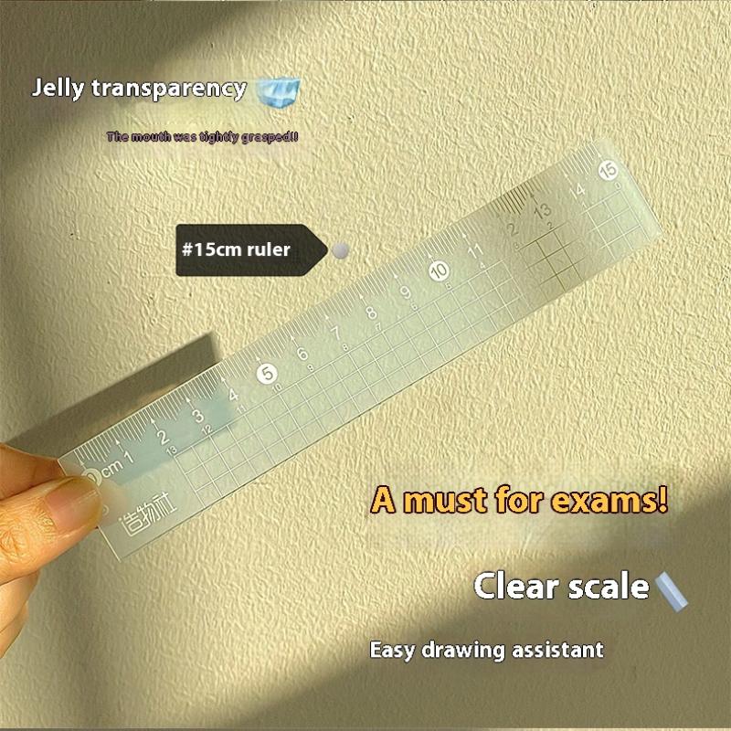 4PCS/Set 15CM Jelly Ruler Set  - Ruler Set Transparent recension och pris