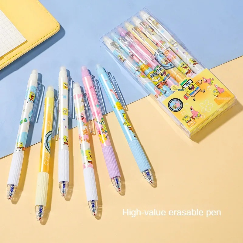6Pcs/Set SpongeBob Kawaii Eras - Gel Ink Pen Set recension och pris
