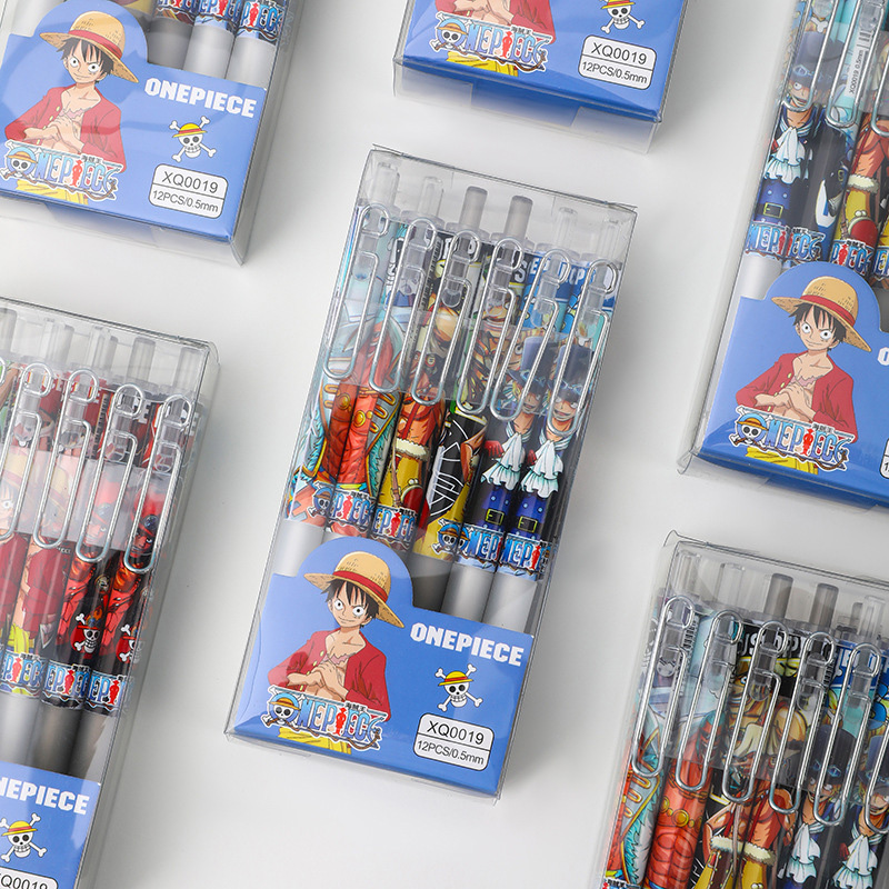 Anime One Piece 12/24Pcs Black - Gel Ink Pen Set recension och pris