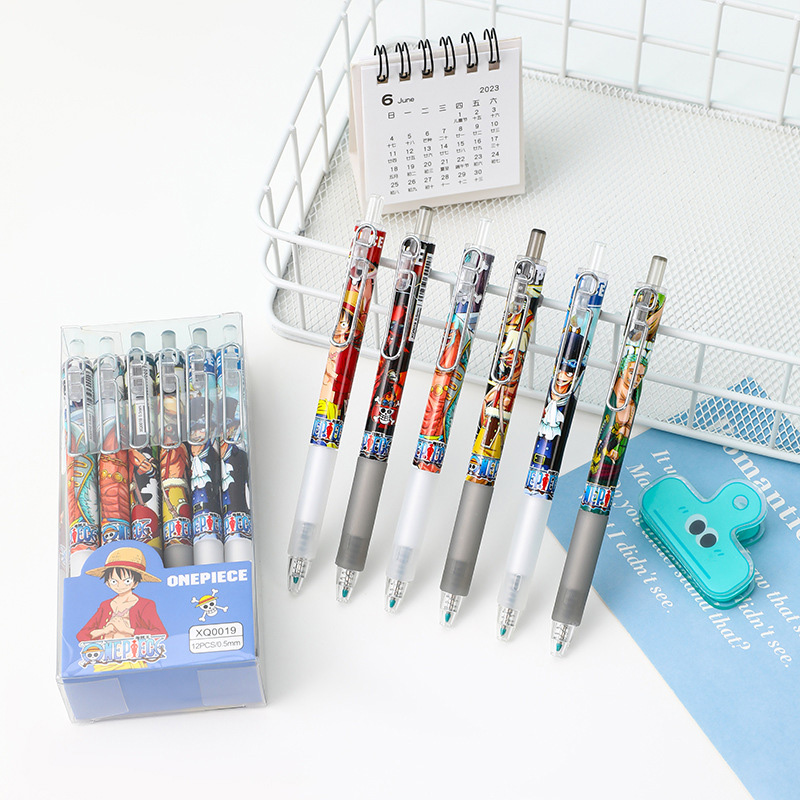 Anime One Piece 12/24Pcs Black - Gel Ink Pen Set recension och pris