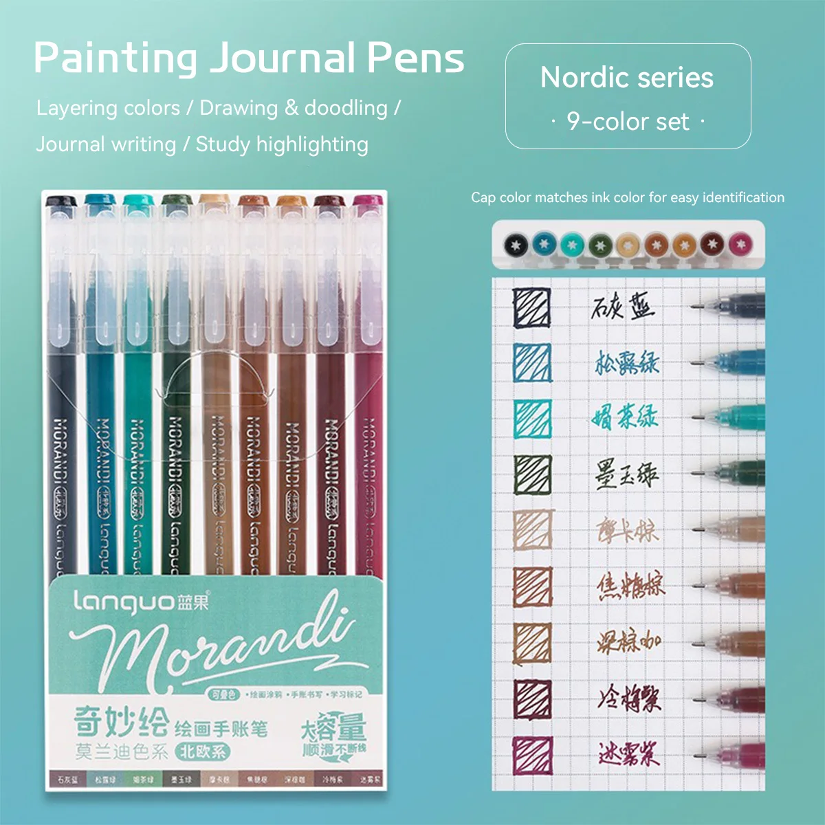 9pcs Set Morandi Color 0.5mm G - Gel Ink Pen Set recension och pris