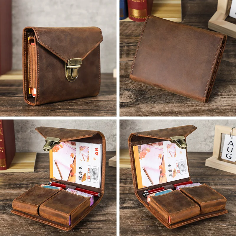 Luxury Retro Leather Notebook  - Office Stationery Supply Business recension och pris