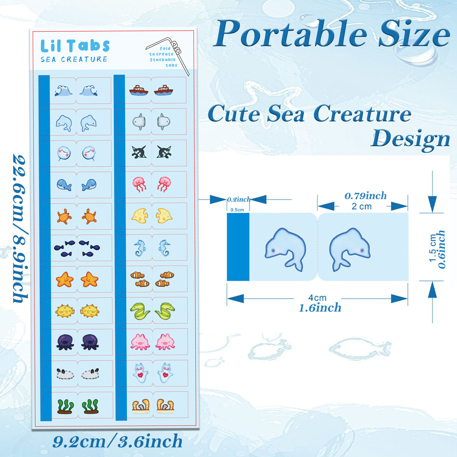 Sea Creature Lil Tab Stickers  - Index Tab Divider recension och pris