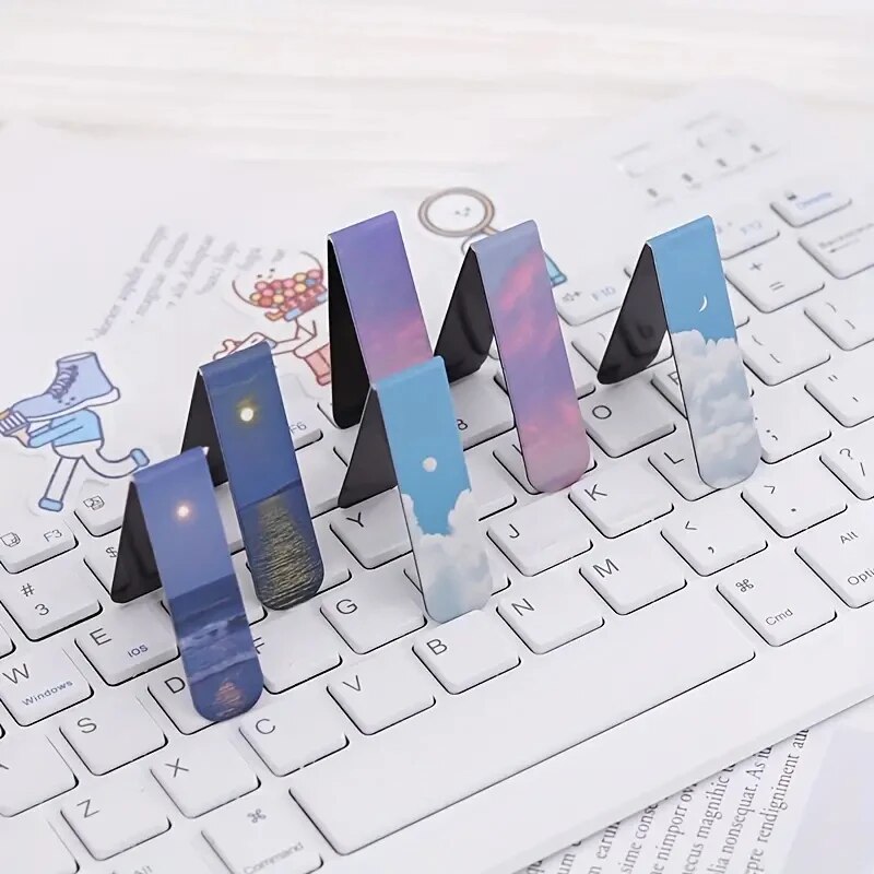 2Pcs Landscape Themed Magnetic - Bookmark Magnetic Clip recension och pris