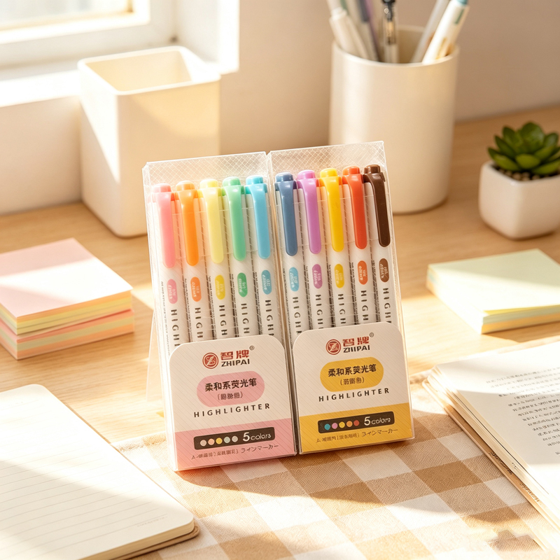 5 Colors Double Head Pastel Hi - Highlighter Set Pastel recension och pris
