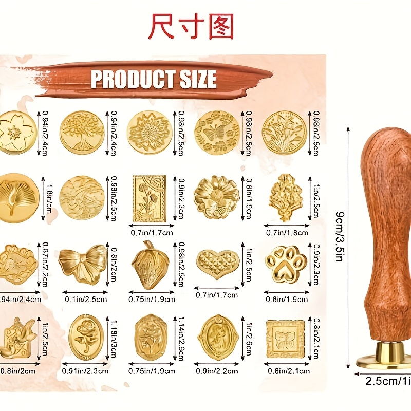 21pc wax stamp set with variou - Wax Seal Stamp Kit recension och pris