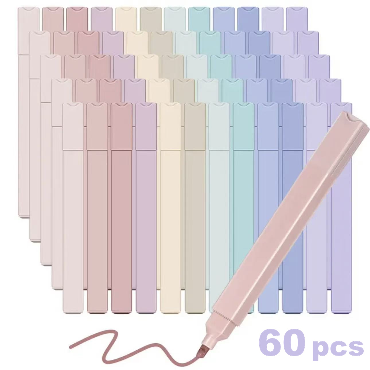 12/60pcs Aesthetic Highlighter - Highlighter Set Pastel recension och pris
