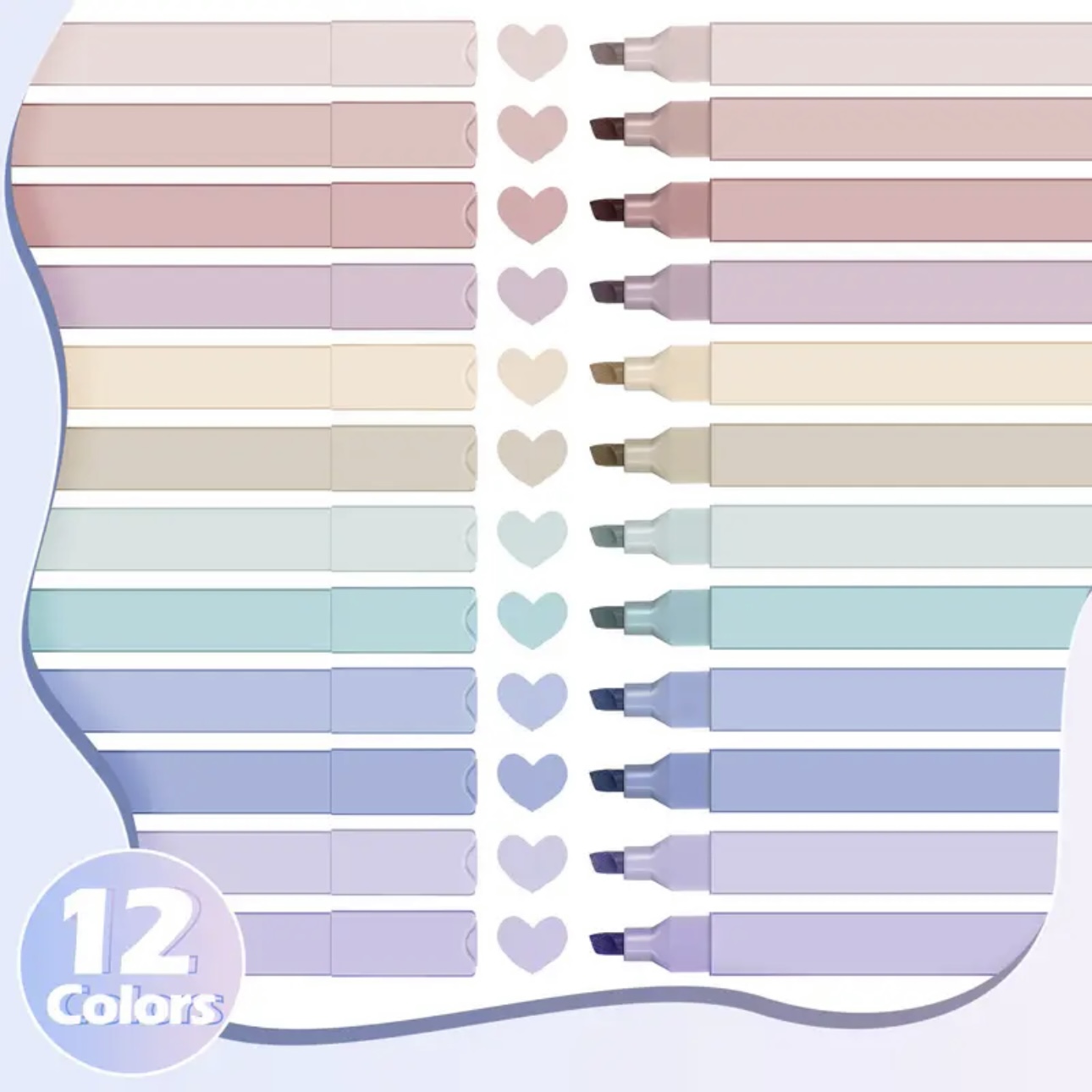 12/60pcs Aesthetic Highlighter - Highlighter Set Pastel recension och pris