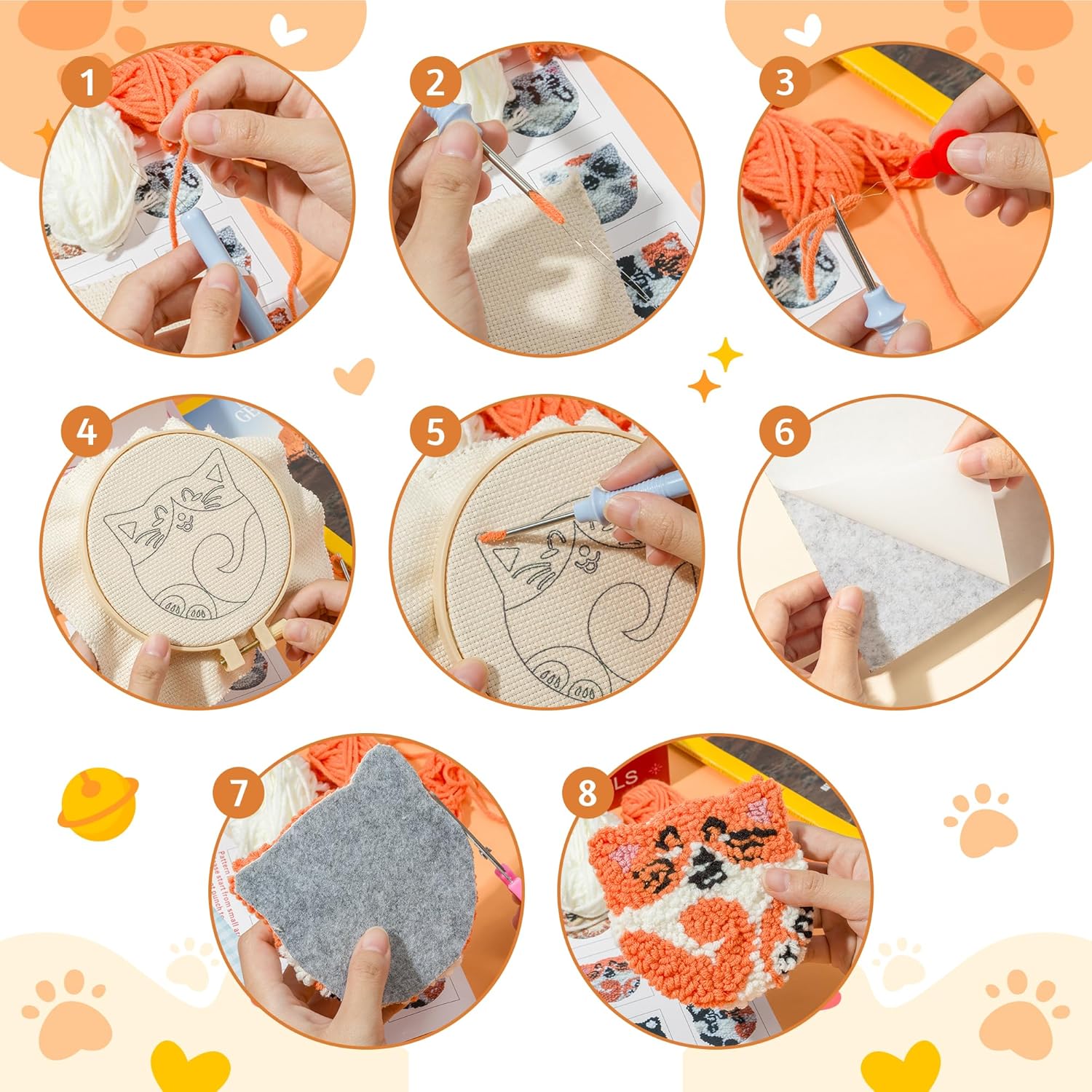 6pcs Punch Needle Embroidery K - Graph Paper Pad recension och pris