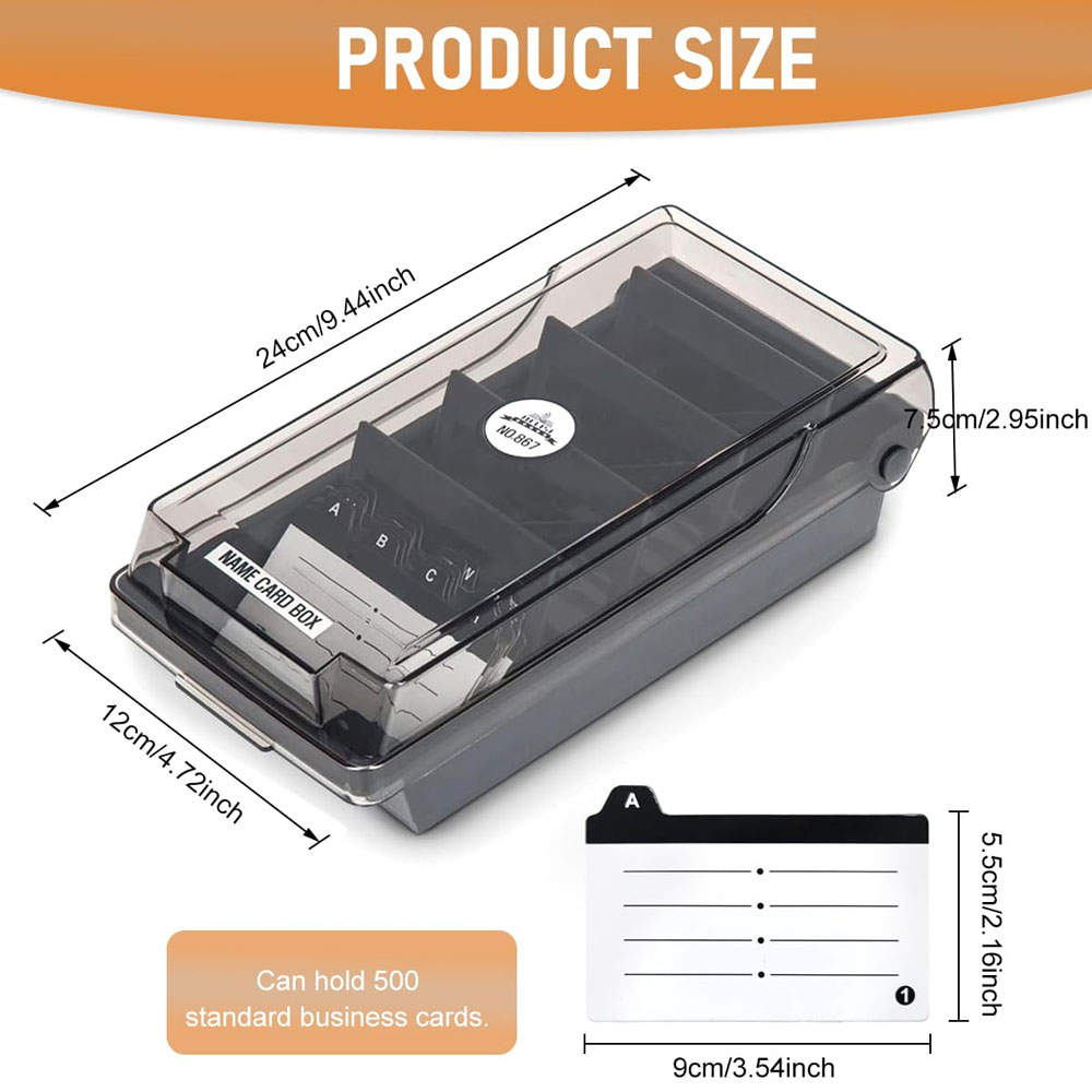 Desktop Business Card Box, Lar - Index Tab Divider recension och pris
