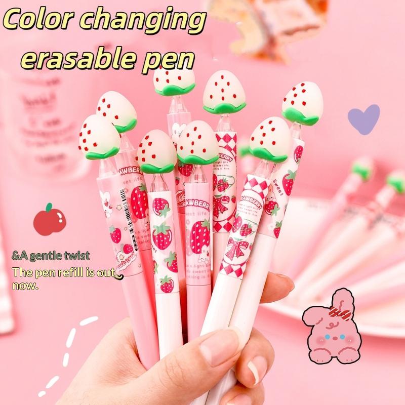 Strawberry Design Erasable Gel - Gel Ink Pen Set recension och pris
