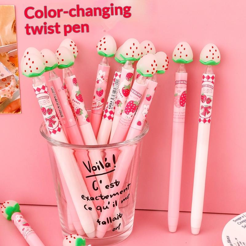 Strawberry Design Erasable Gel - Gel Ink Pen Set recension och pris