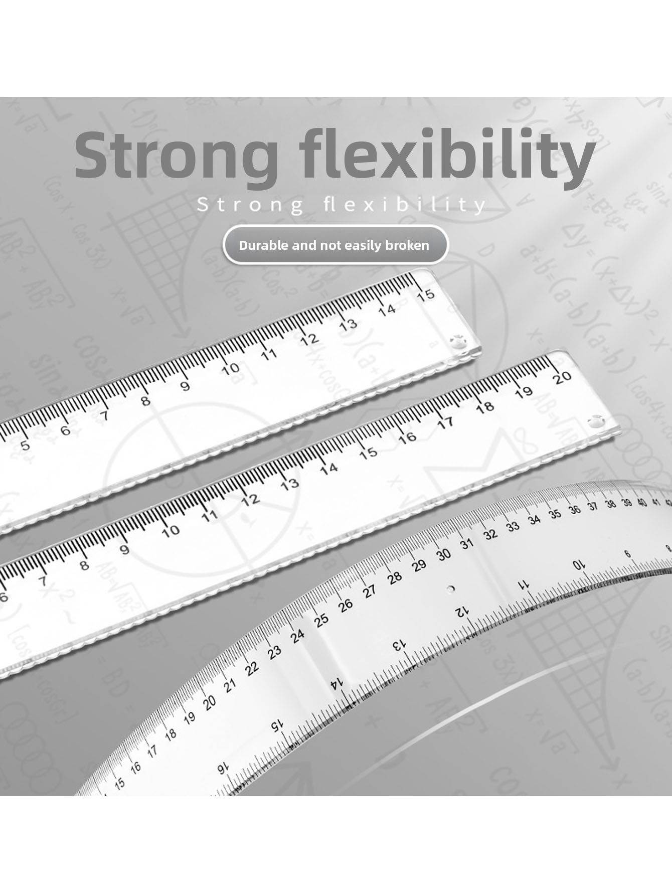 Transparent Plastic Ruler Geom - Ruler Set Transparent recension och pris
