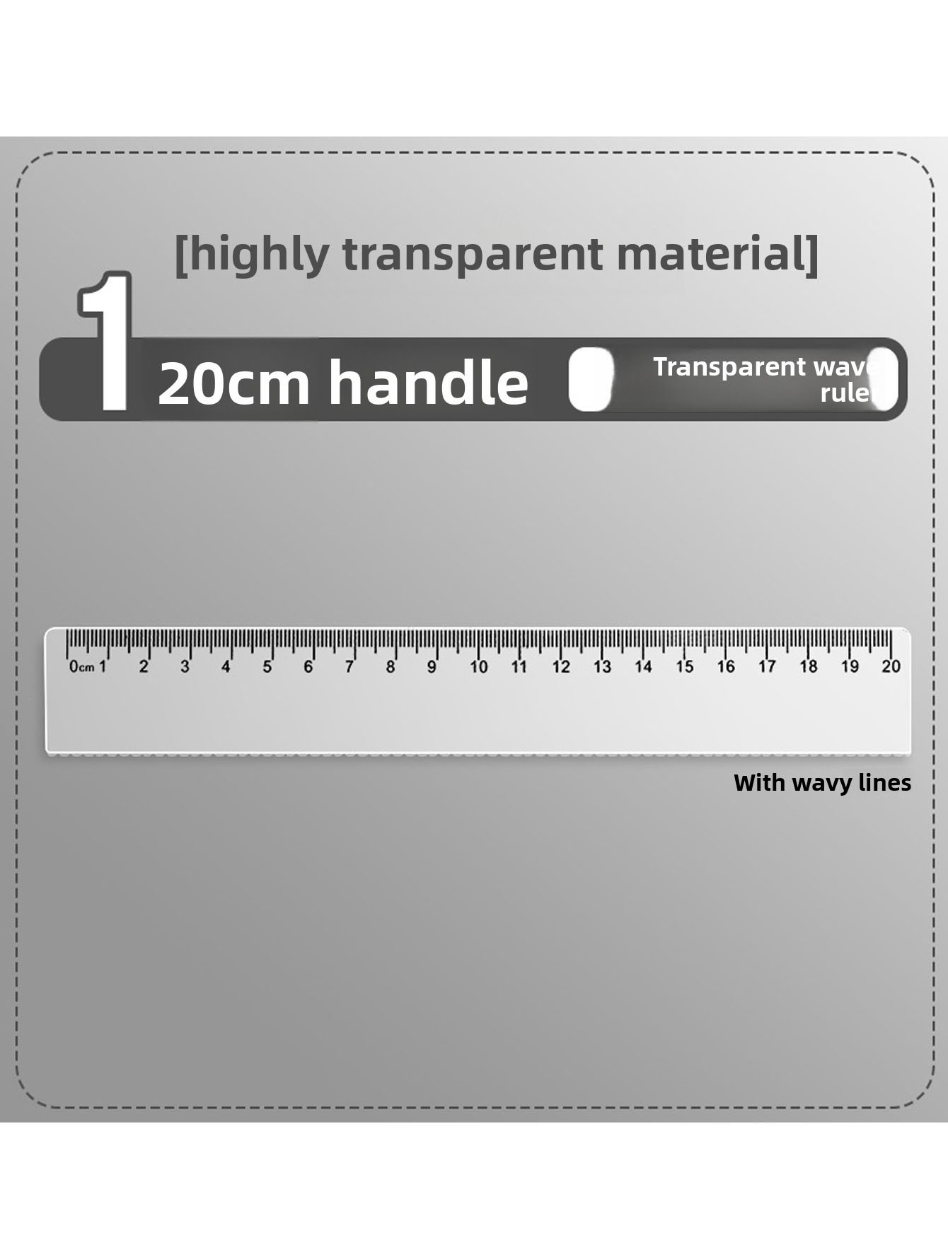 Transparent Plastic Ruler Geom - Ruler Set Transparent recension och pris