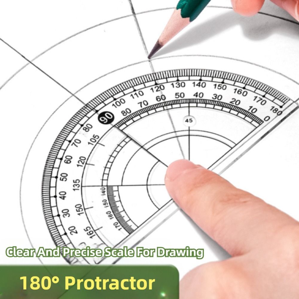 8PCS/Set Plastic Ruler Compass - Ruler Set Transparent recension och pris