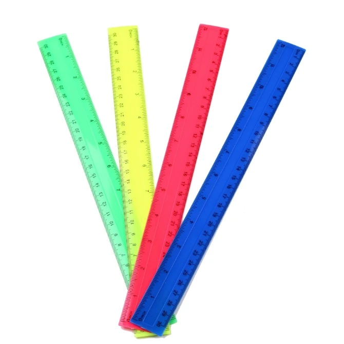 4Pcs/Pack Colorful Transparent - Ruler Set Transparent recension och pris