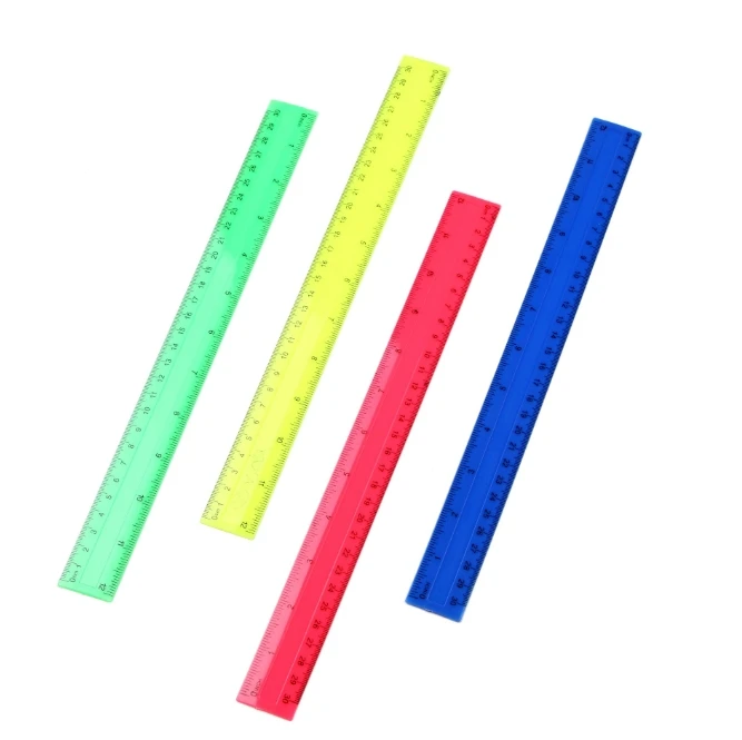 4Pcs/Pack Colorful Transparent - Ruler Set Transparent recension och pris