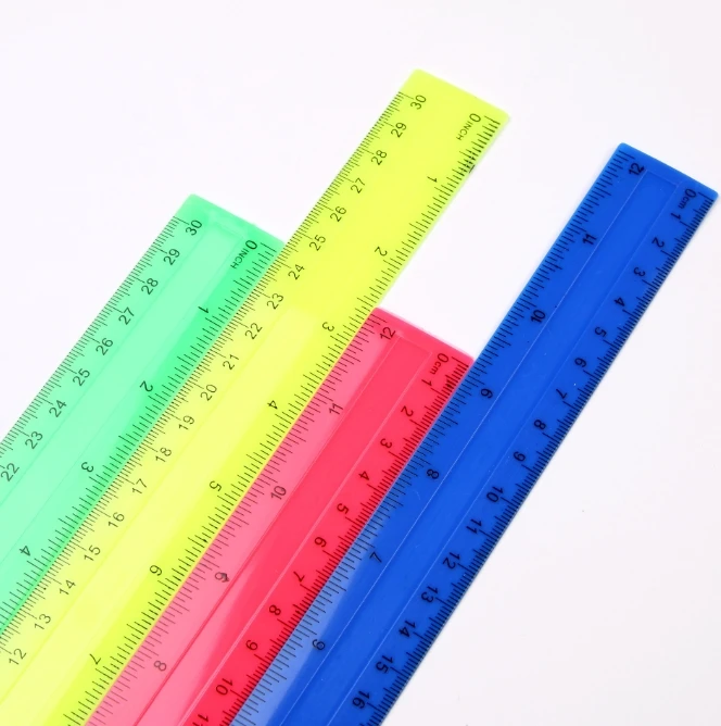 4Pcs/Pack Colorful Transparent - Ruler Set Transparent recension och pris