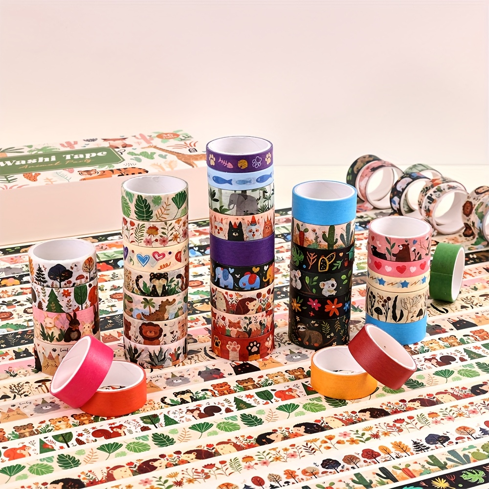36 Rolls Vintage Animal Party  - Washi Tape Set recension och pris