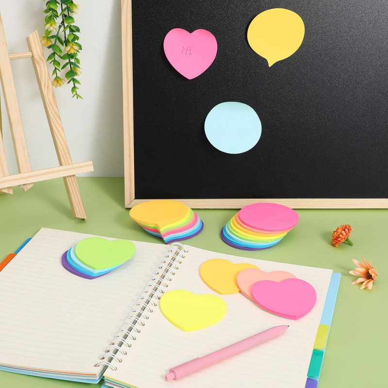 【3 Styles Heart Memo Pads】720  - Total Stationery & Office Supply recension och pris