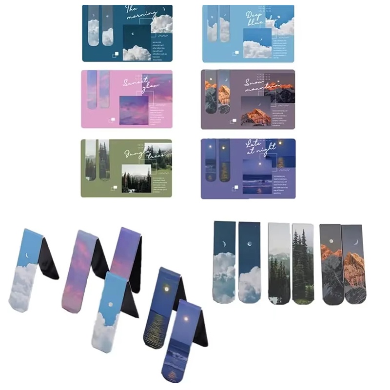 2pcs Landscape Themed Magnetic - Bookmark Magnetic Clip recension och pris
