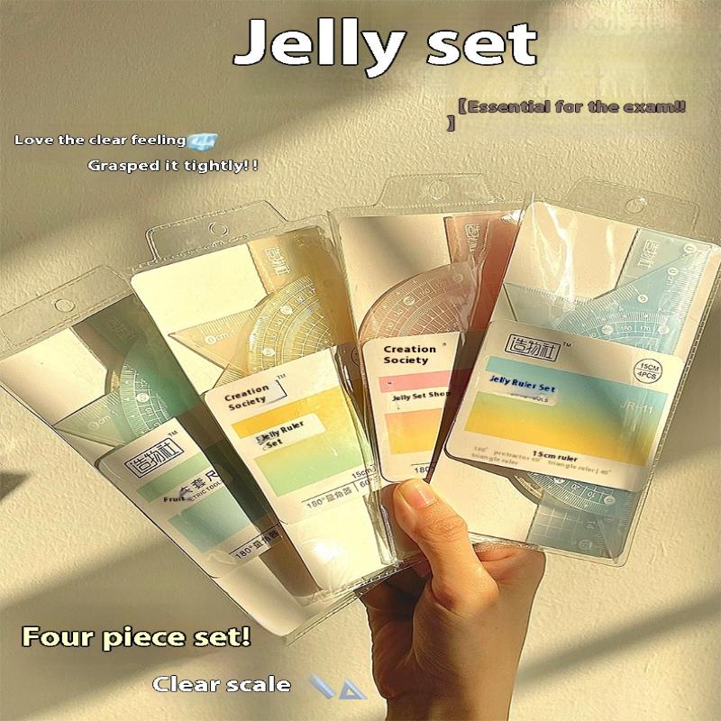 4PCS/Set Transparent Measuring - Ruler Set Transparent recension och pris