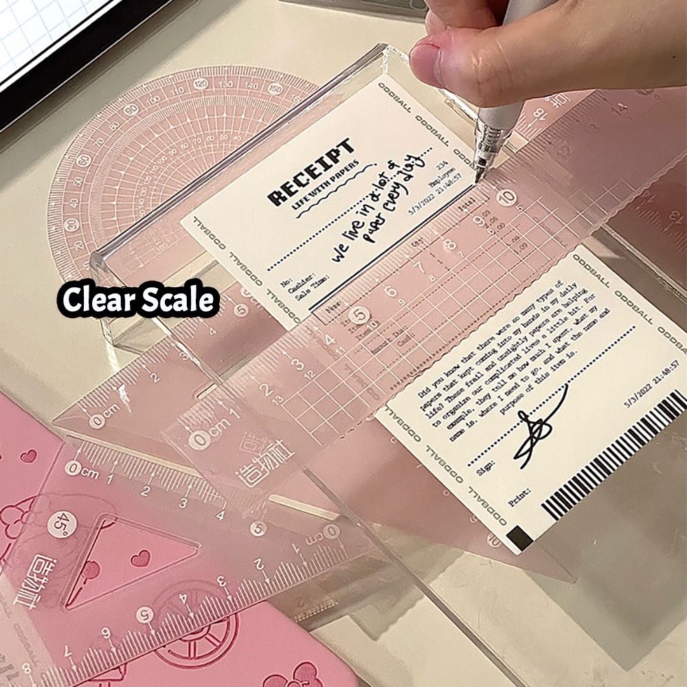 4PCS/Set Multifunctional 15/20 - Ruler Set Transparent recension och pris