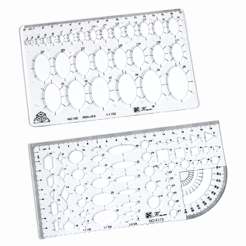 Transparent drawing size squar - Ruler Set Transparent recension och pris