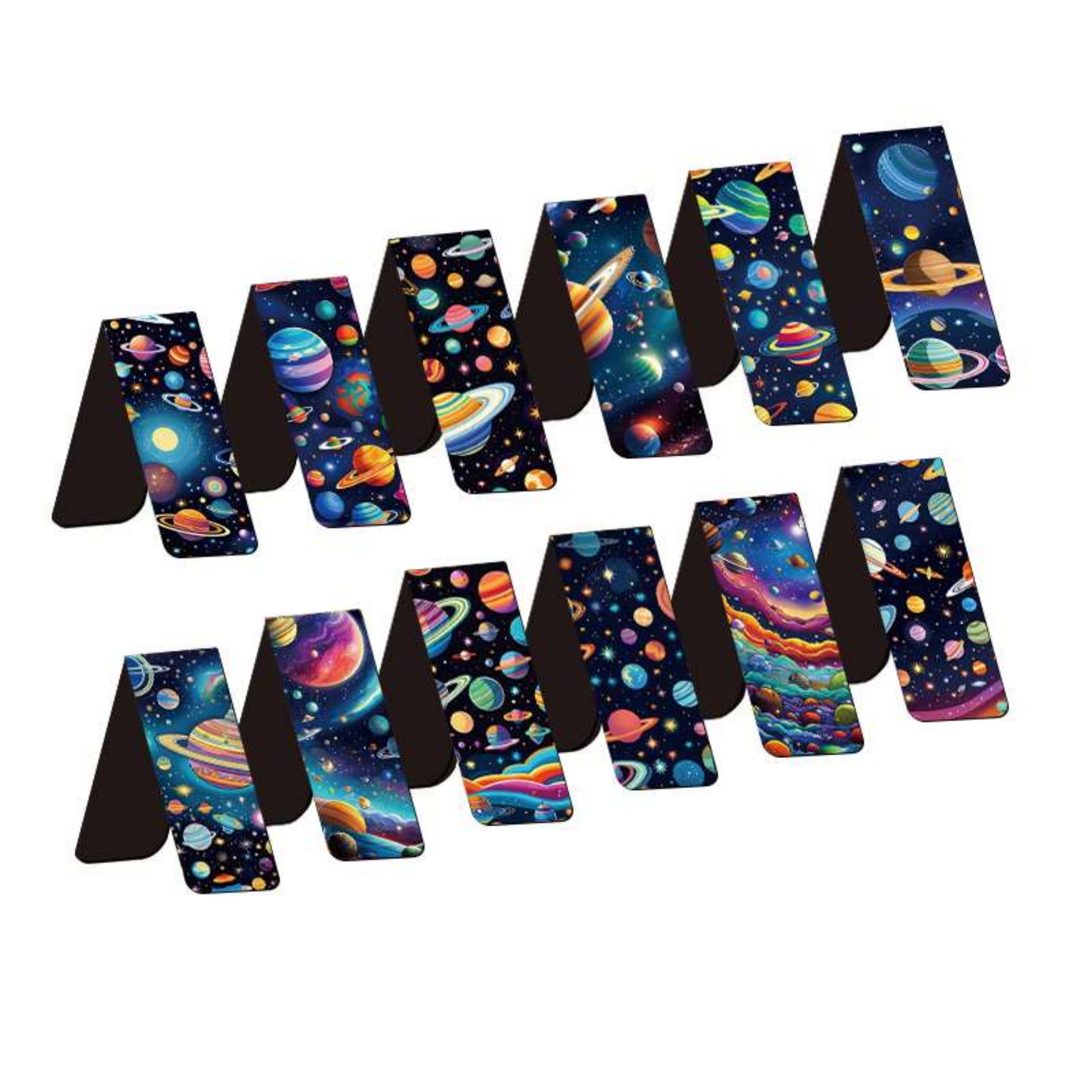 12pcs Space & Planet Themed Ma - Bookmark Magnetic Clip recension och pris