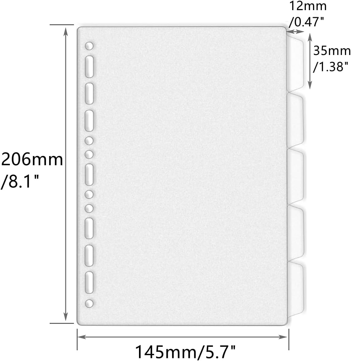 A4 A5 B5 Binder Dividers Gener - Index Tab Divider recension och pris