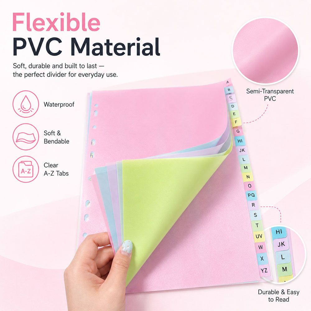 21-Sheet A-Z Alphabet Binder D - Index Tab Divider recension och pris