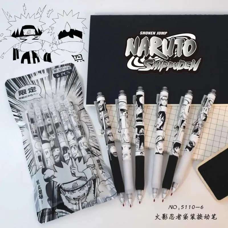 Naruto 6Pcs/set Gel Pen Anime  - Gel Ink Pen Set recension och pris