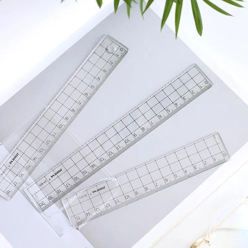 1Pcs Simple15cm 18cm 20cm Tran - Ruler Set Transparent recension och pris