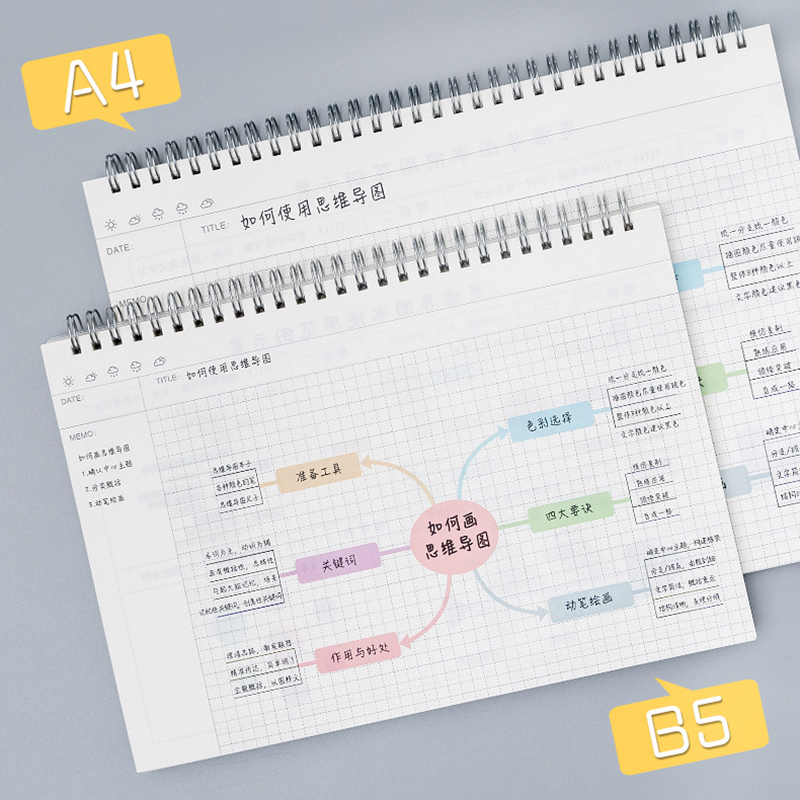 A4/B5 Mind Map Cornell Grid No - Graph Paper Pad recension och pris