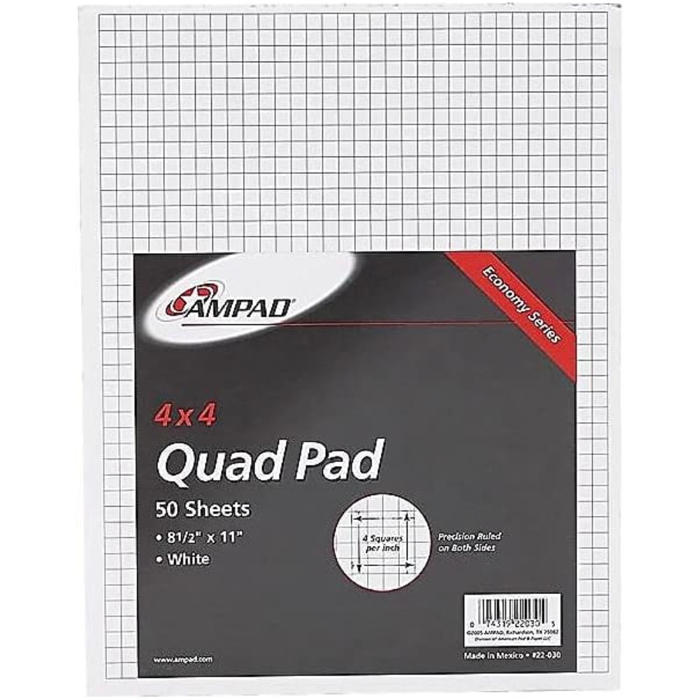 Quad Ruled Graph Paper Pad 8.5 - Graph Paper Pad recension och pris