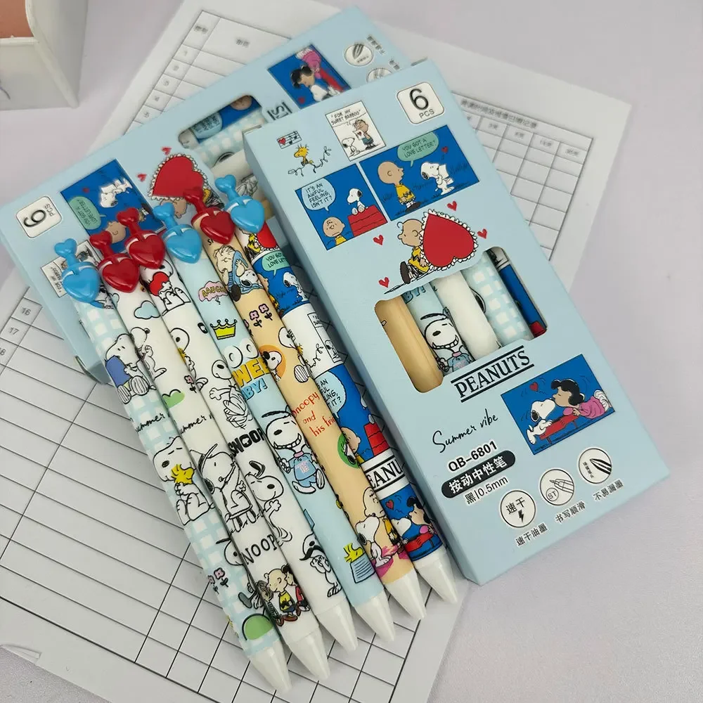 6 Pcs Snoopy Gel Pen Set 0.5mm - Gel Ink Pen Set recension och pris