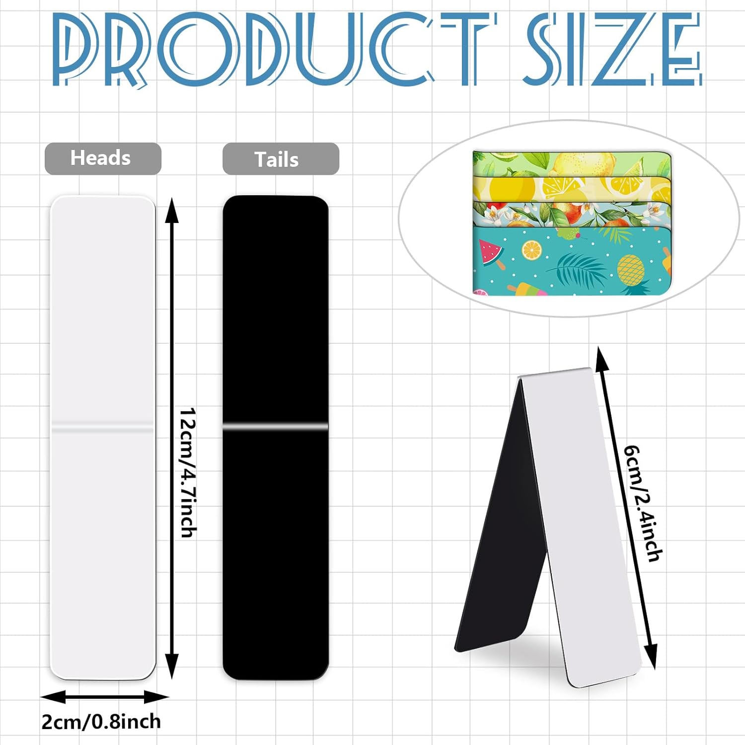 15PCS Blank Sublimation Magnet - Bookmark Magnetic Clip recension och pris